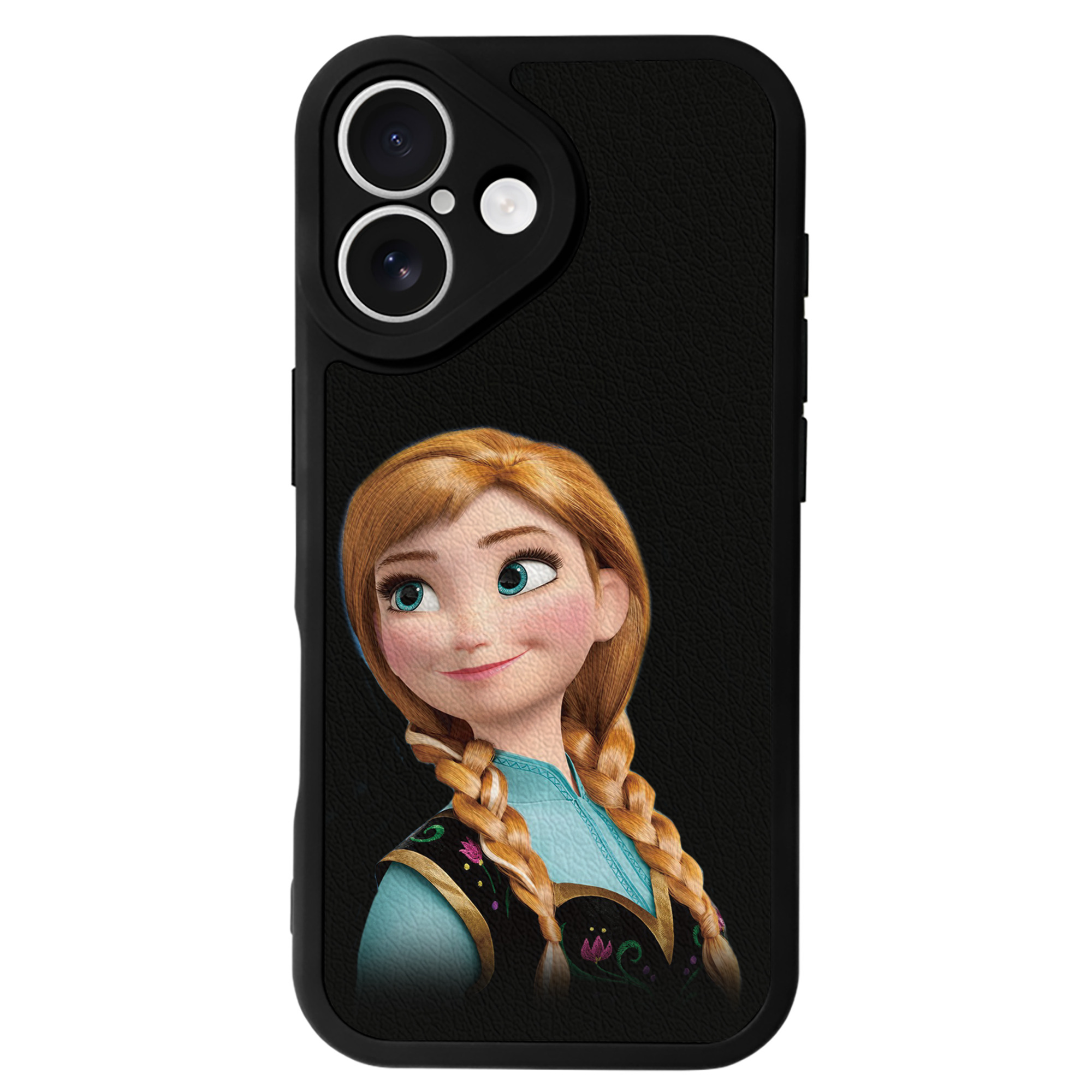 （画像用） アナと雪の女王 アンナ エルサ Frozen Anna Elsa 【iPhone 16シリーズ対応】シリコンスマホケース（レザー調） 材質：シリコン
